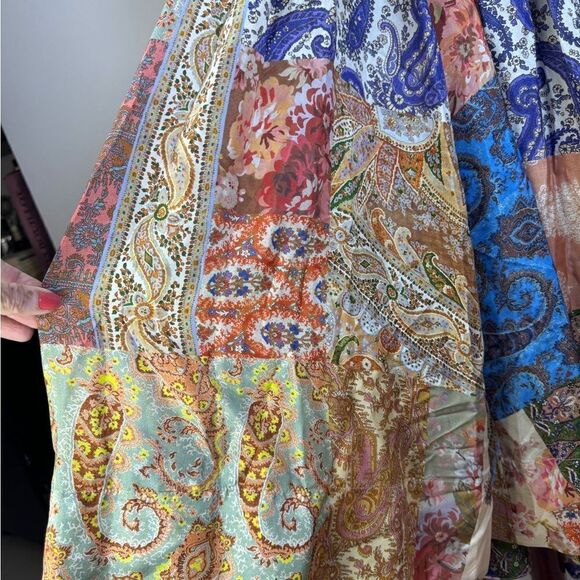 Zimmermann Devi Mixed Print Halter Neck Silk Dress - Patch Paisley Sz 0P / US 2 - Picture 5 of 9